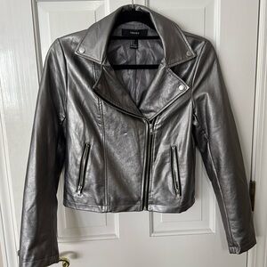 Forever 21 Metallic Moto Jacket- Size Smallll